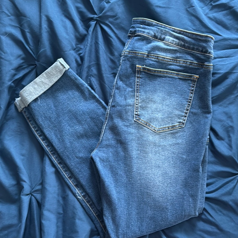 Satin Doll drawstring skinny jeans